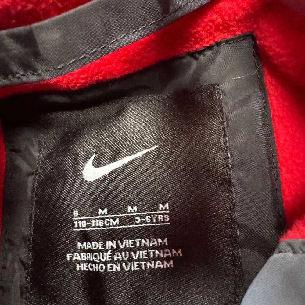 Nike Youth Boys 5/6 Full Zip Hooded Jacket Just Do It Gray Fleece Lined